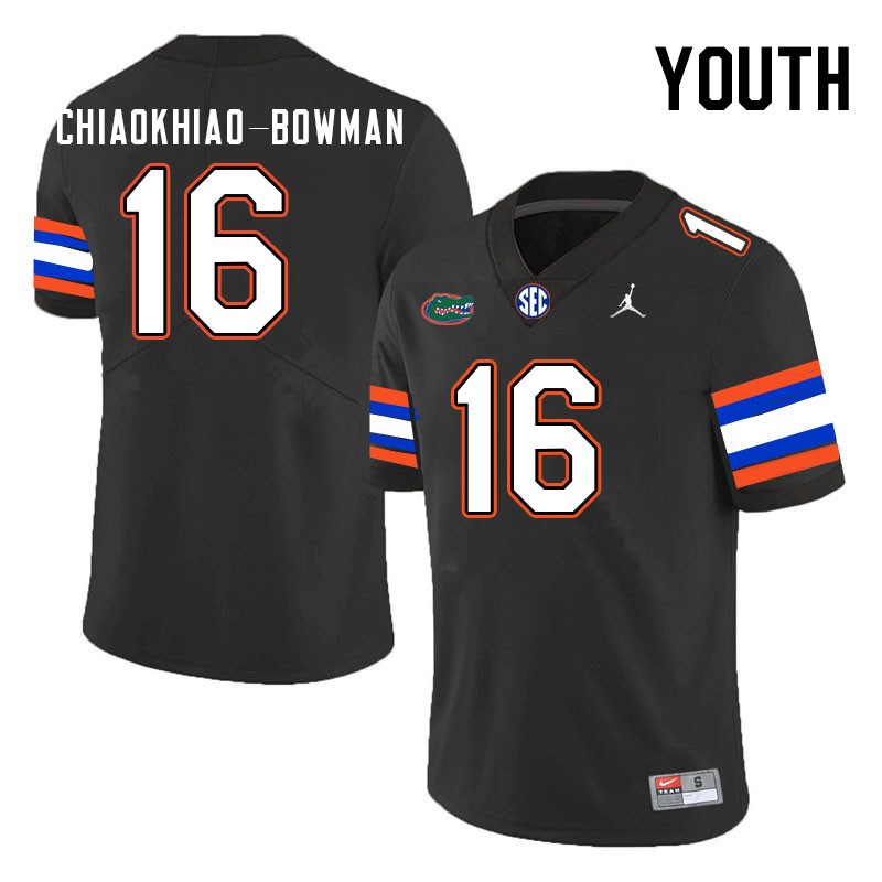 Youth #16 Thai Chiaokhiao-Bowman Florida Gators College Football Jerseys Stitched-Black - Click Image to Close